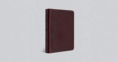 Image of ESV LARGE PRINT COMPACT BIBLE (TRUTONE MAHOGANY, BORDER DESIGN)