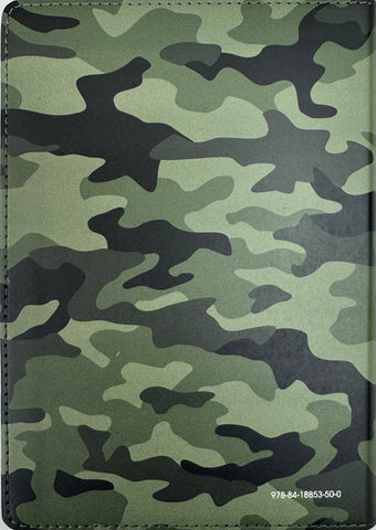 Image of Biblia RVR 1960 Compacta Símil Piel Camuflaje Verde