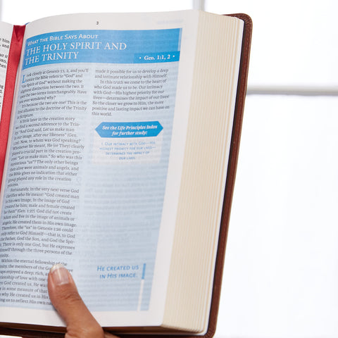 Image of NASB, Charles F. Stanley Life Principles Bible, 2nd Edition, Leathersoft, Black, Comfort Print: Holy Bible, New American Standard Bible