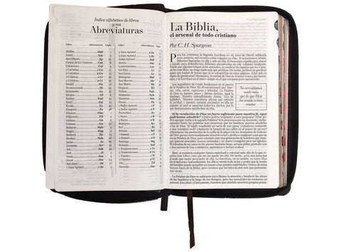 Image of BIBLIA RVR 1960 LETRA GRANDE TAMANO MANUAL SIMIL PIEL DUOTONE CAFE CAFE CON INDICE CON CIERRE