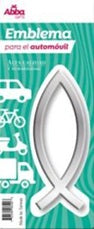 Image of EMBLEMA PARA AUTO 13 CM ICHTUS. PLATEADO