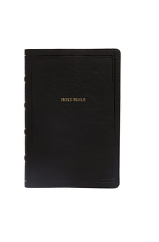 NKJV, Deluxe End-of-Verse Reference Bible, Personal Size Large Print, Leathersoft, Black, Red Letter, Comfort Print: Holy Bible, New King James Version