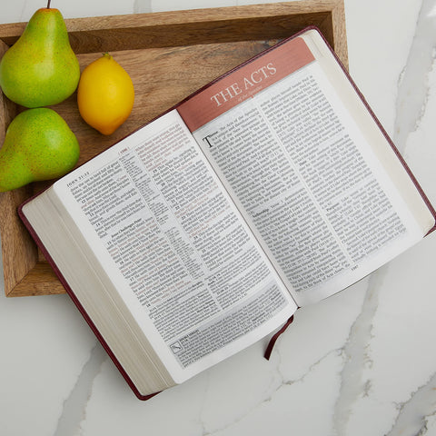 Image of KJV Study Bible Large Print Bonded Leather Black Red Letter: Second Edition
