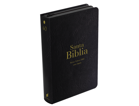 Image of BIBLIA RVR 1960 LETRA GIGANTE 14 PUNTOS SIMIL PIEL NEGRO CON CIERRE E INDICE