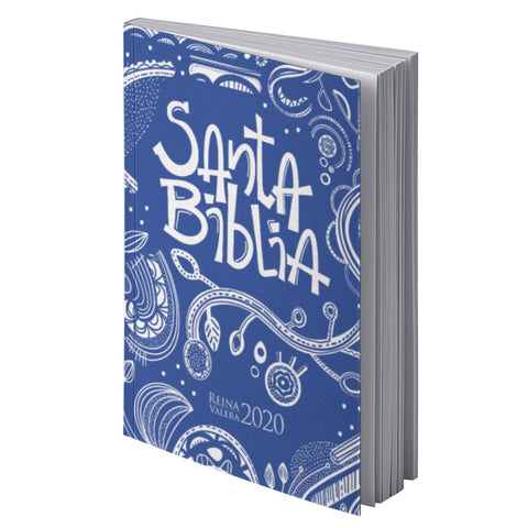 Image of Biblia RVR 2020 Compacta Azul y Blanco Rústica