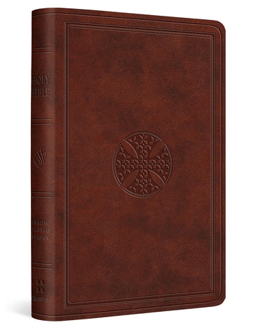 Image of ESV VALUE COMPACT BIBLE (TRUTONE, CHESTNUT, MOSAIC CROSS DESIGN)