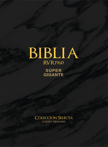 Image of Biblia RVR 1960 Letra Súper Gigante Cuero Genuino Negro con Índice