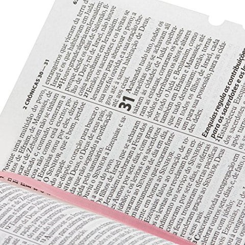 Image of BIBLIA EM PORTUGUES RA065TILG TAPA IMITACION CUERO ROSA CLARO INDICE DIGITAL
