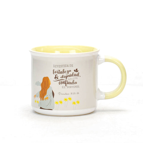 Image of Taza 18 OZ Colección Mujer Virtuosa Revestida de Fuerza y Dignidad
