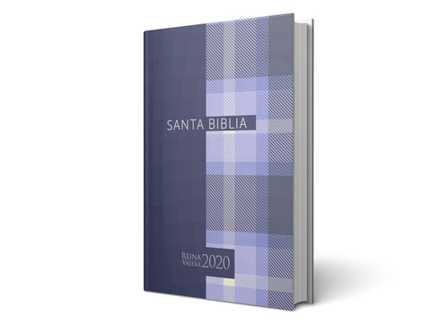 Image of Biblia RVR 2020 Compacta Cuadros Azules Tapa Dura