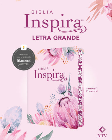 Image of Biblia NTV Inspira Letra Grande con Filament Símil Piel Primaveral