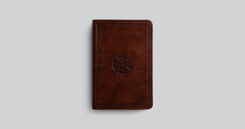 Image of ESV VALUE COMPACT BIBLE (TRUTONE, CHESTNUT, MOSAIC CROSS DESIGN)