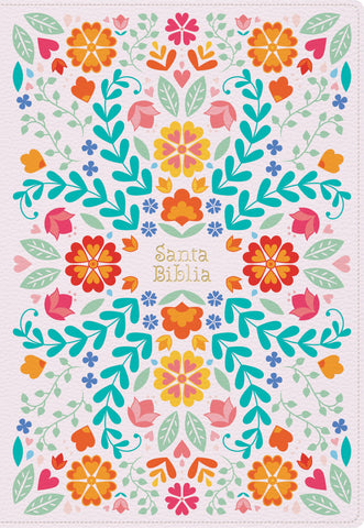 Image of Biblia RVR 1960 Súper Gigante Flores Símil Piel con Índice *IRREGULAR*