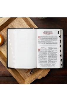 Image of KJV, Personal Size Reference Bible, Sovereign Collection, Leathersoft, Black, Red Letter, Thumb Indexed, Comfort Print: Holy Bible, King James Version