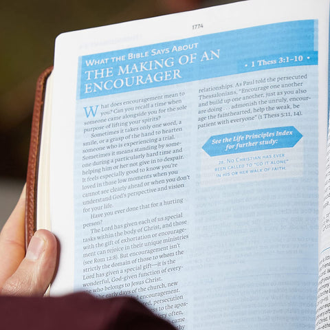 Image of NASB, Charles F. Stanley Life Principles Bible, 2nd Edition, Leathersoft, Black, Comfort Print: Holy Bible, New American Standard Bible