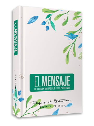 Image of Biblia El Mensaje Verde Floral Tapa Dura