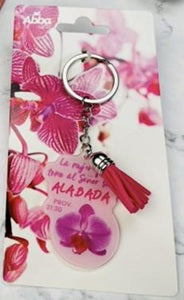 Image of Llavero Acrílico con Tassel. La Mujer que Teme al Señor