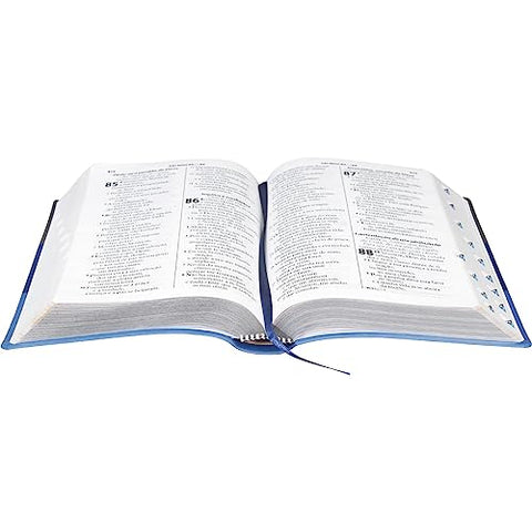 Image of BIBLIA EM PORTUGUES RA065TILG TAPA IMITACION CUERO TRIOTONE AZUL INDICE DIGITAL