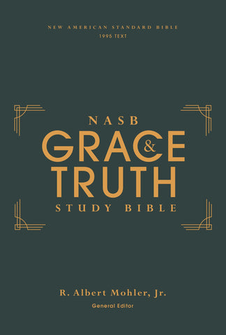 Image of NASB The Grace and Truth Study Bible (Trustworthy and Practical Insights) Hardcover Green Red Letter 1995 Text Comfort Print