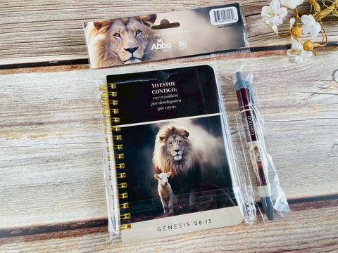 Image of PACK LIBRETA ANILLAS CON BOLIGRAFO. YO ESTOY CONTIGO