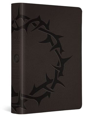 Image of ESV LARGE PRINT COMPACT BIBLE (TRUTONE CHARCOAL, CROWN DESIGN)