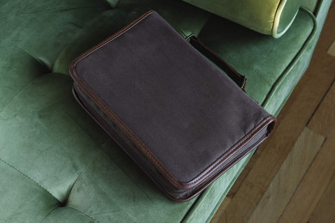 Image of Forro para Biblia Aviador Suede Marron Extra Grande