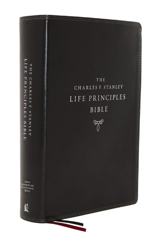 Image of NASB, Charles F. Stanley Life Principles Bible, 2nd Edition, Leathersoft, Black, Comfort Print: Holy Bible, New American Standard Bible