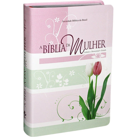 Image of BIBLIA EM PORTUGUES RA067BMRA2 TAPA CUERO RECONSTITUIDO IMPRESION TULIPAN