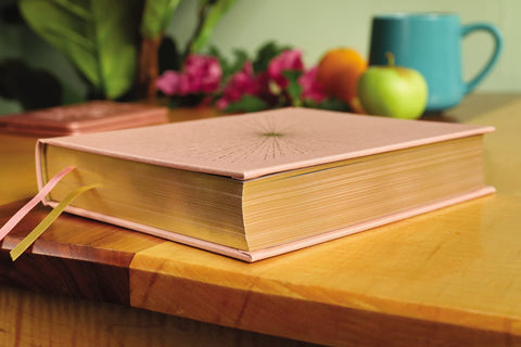Image of NIV, Radiant Virtues Bible: A Beautiful Word Collection, Cloth over Board, Pink, Red Letter, Comfort Print: Explore the virtues of faith, hope, and love