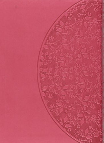 Image of BIBLIA EM PORTUGUES RA045LG TAPA IMITACION CUERO ROSA OSCURO CANTO FLORALES