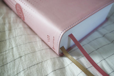 Image of NASB, Clear Focus Bible, Leathersoft, Pink, 1995 Text: Read more of the Bible with better focus using the Bionic Reading Method