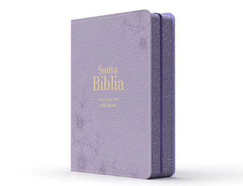 Image of BIBLIA RVR 1960 COMPACTA LETRA GRANDE 11 PUNTOS SIMIL PIEL LILA CON CIERRE E INDICE