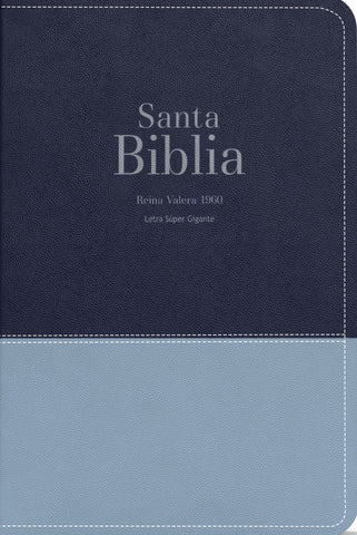 Image of Biblia RVR 1960 Letra Súper Gigante Símil Piel Duotone Azul Marino Oscuro