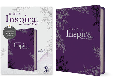 Image of Biblia NTV Inspira con Filament Tapa Dura de Símil Piel Lavanda