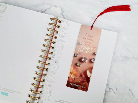 Image of Marcador de Libro con Tassel. Mujer Virtuosa