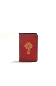 KJV Large Print Compact Reference Bible, Celtic Cross Crimson LeatherTouch, Red Letter, Pure Cambridge Text, Presentation Page, Cross-References, Full-Color Maps, Easy-to-Read Bible MCM Type