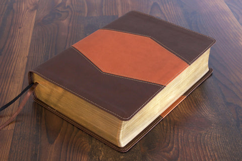 Image of Biblia RVR 1960 de Estudio Holman Chocolate Terracota Símil Piel