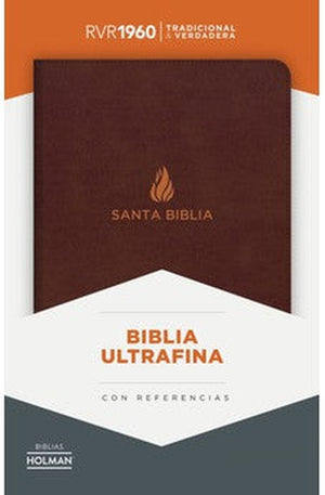 Biblia RVR 1960 Ultrafina Marrón Piel Fabricada