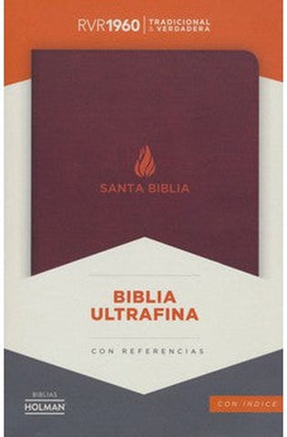 Image of Biblia RVR 1960 Ultrafina Marrón Piel Fabricada con Índice