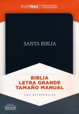 Image of Biblia RVR 1960 Letra Grande Tamaño Manual Piel Fabricada Negra con Índice