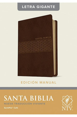 Biblia NTV Letra Gigante Tamaño Manual Piel Café