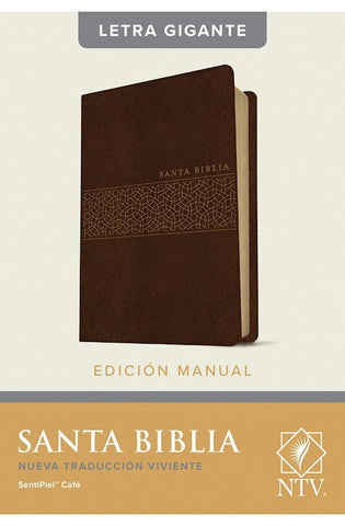 Image of Biblia NTV Letra Gigante Tamaño Manual Piel Café