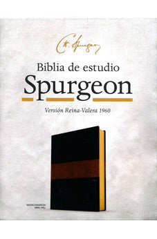 Image of Biblia RVR 1960 de Estudio Spurgeon Marron Símil Piel Duo Tone