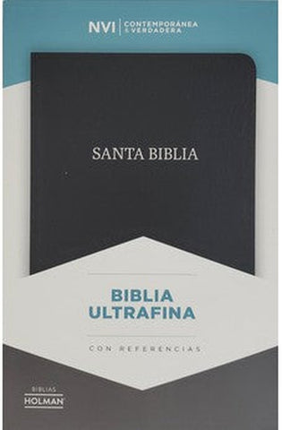 Image of Biblia NVI Ultrafina Negro Piel Fabricada