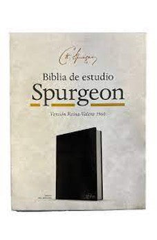 Image of Biblia RVR 1960 de Estudio Spurgeon Negro Piel Genuina