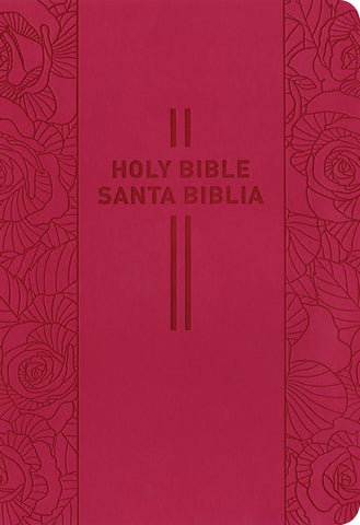 Image of Biblia Bilingüe NLT/NTV Piel Pink Rose
