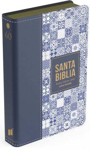 Image of Biblia RVR 1960 Letra Grande Tamaño Manual Símil Piel Azul Oscuro