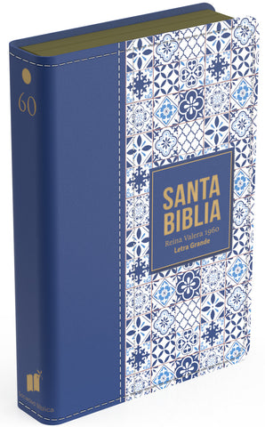 Image of Biblia RVR 1960 Letra Grande Tamaño Manual Símil Piel Azul Claro