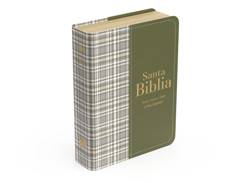 Image of Biblia RVR 1960 Compacta Símil Piel Cuadros Beige