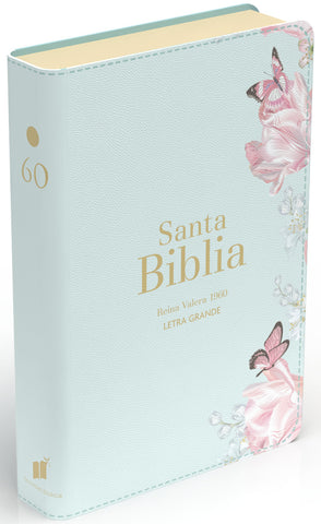 Image of Biblia RVR 1960 Letra Grande Tamaño Manual Símil Piel Salvia Claro